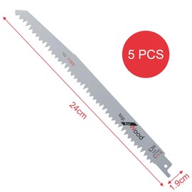 Riloventa 5 Stücke Säbelsägeblätter Metall, Sägeblätter Säbelsäge, Säbelsägeblatt Holzs, Fuchsschwanz Sägeblätter, Reciprosägeblätter, Tigersägeblätter, Fachmann Reciprocating Saw Blades, Sägeblatt Se