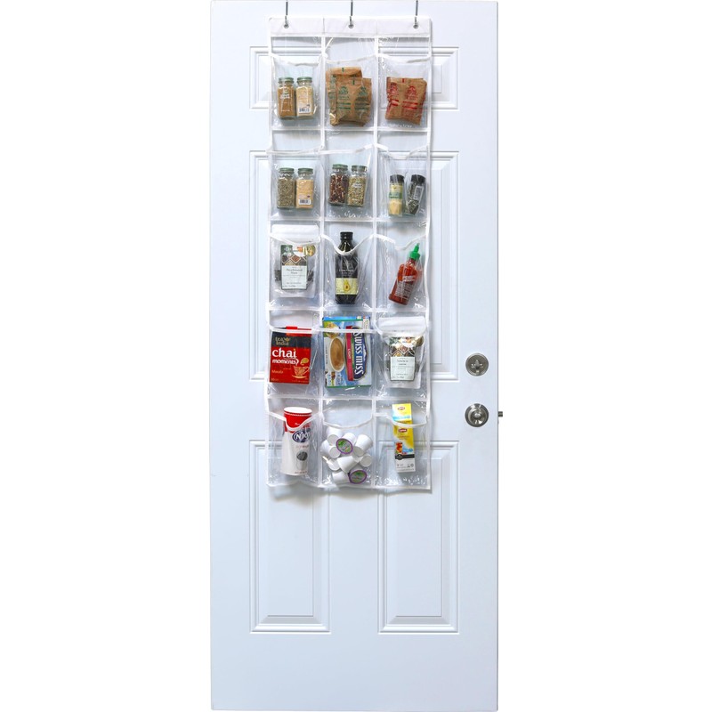 Simple Houseware 2-Pack Clear Over the Door Hanging Pantry Organizer