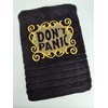 Don't Panic Black Bath Towel, Towel Day Towel, 25th May