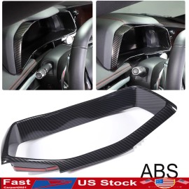 autopart2021 Carbon Fiber ABS Instrument Gauge Cluster Cover Trim For Corvette C8 Z51 Z06 US