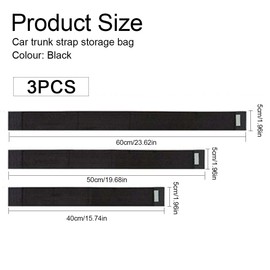 UEAVOID 3 Stück Auto Organizer Kofferraum Orgagnizer Widerstandsfähig Kofferraumtasche Befestigung von Gegenständen Auto Feuerlöscher (40cm,50cm,60cm)