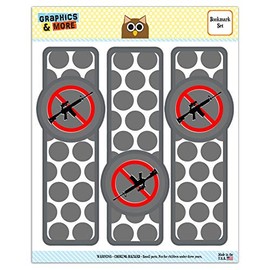 No Assault Rifles Set of 3 Glossy Laminated Bookmarks
