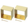 uxcell 2 Pcs Brass Furniture Foot Cover, 1.46 x 1.57