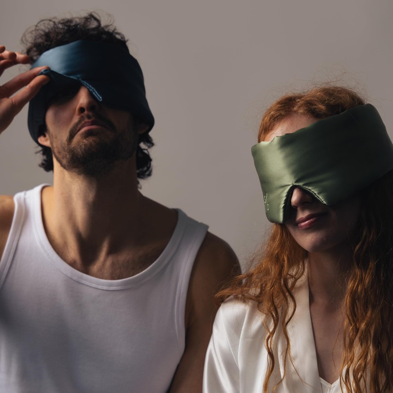 Sweet Bee Weighted Mulberry Blackout Silk Sleep Mask - Calming