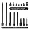 SEKETMAN 18-Piece Drive Tool Accessory Set,Includes Socket Adapters, Extensions and