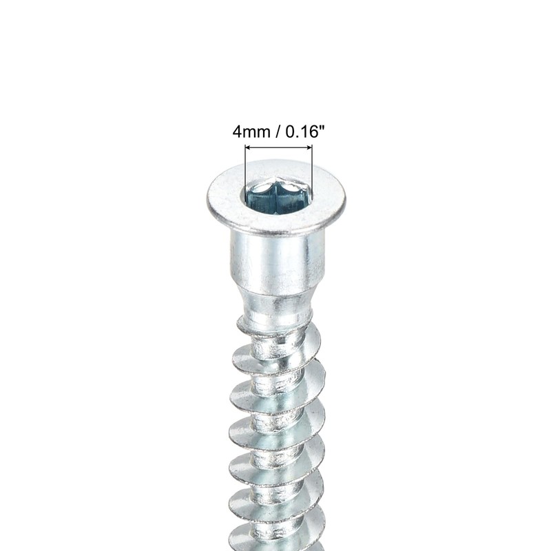 sourcing map 20Pcs M7x30mm Hex Socket Countersunk Head Self Tapping
