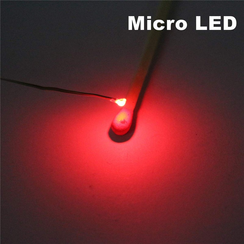 100pcs Pre-soldered Micro Litz Wired Leads Red SMD Led 0603