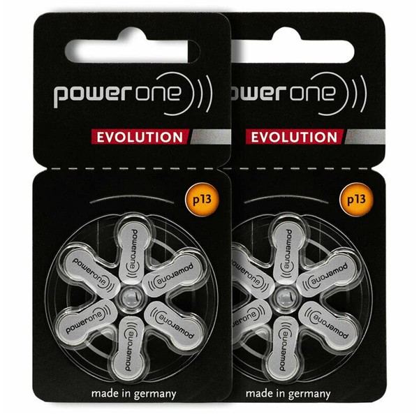 PowerOne Evolution Size 13 Hearing Aid Batteries - 1.45V Zinc
