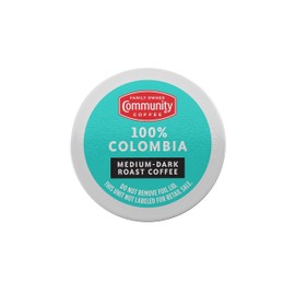 Community Coffee 100% Colombian, 18 Count, Medium-Dark Roast, Single Serve K-Cup Compatible Coffee Pods, Box of 18 Pods