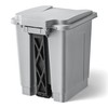 Mix.Home 4 Gallon Gray Step On Trash Can - Hands-Free