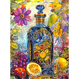Cross & Glory - Sundry & Vice: Opulent Botanical Gin Bottle - 1000 Piece Jigsaw Puzzle for Adults | Fruitful Elixir Gin Garden Gala | Challenging & Vibrant