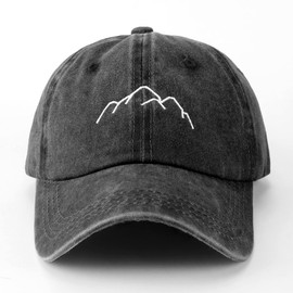 Hebenie Ponytail Baseball Cap for Women - Washed Ladies Baseball Caps Cotton Vintage High Bun Pony Embroidered Classic Adjustable Ponytail Cap Black