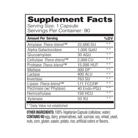 Enzymedica VeggieGest, Digestive Enzymes for Vegan, Vegetarian and Raw Diets, Prevents Gas and Bloating, 90 Capsules