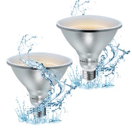 EACLL EACLL E27 PAR38 LED Warmwei? 18W Ersetzt 120W Halogen Glhlampe, 2er-Pack. 2000 Lumen 3000K Leuchtmittel, AC 230V Flimmerfrei Energiesparlampe, IP65 Lichtwinkel 60 Reflektorlampen Nicht Dimmbar