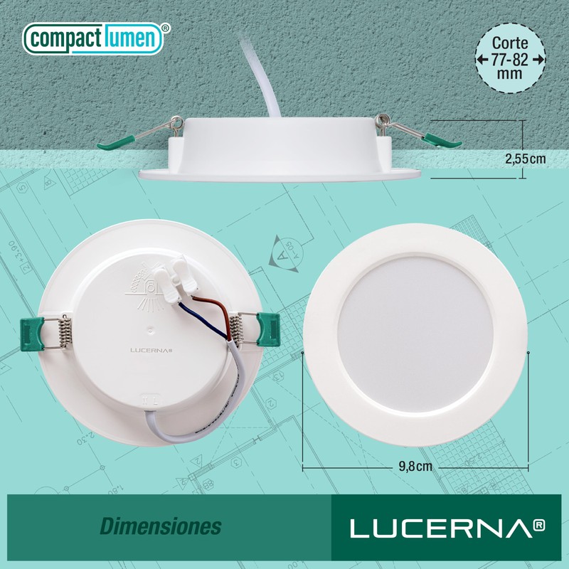 LUCERNA LED Downlight Recessed Ceiling – LED Interior Ceiling Spotlights