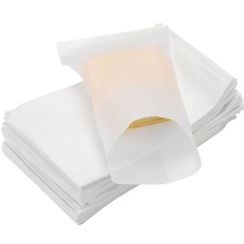 Glassine Wax Papper Bags Set: 50 Semi-Transparent White Bags, 3.93" x 7.48" – Perfect for Sandwich Bags, Glassine Envelopes, Sandwich Food French Fry Bags, and More