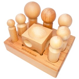 Wooden Dapping Punch & Block Set of 8 on Wooden Base Jewelry Making Tool