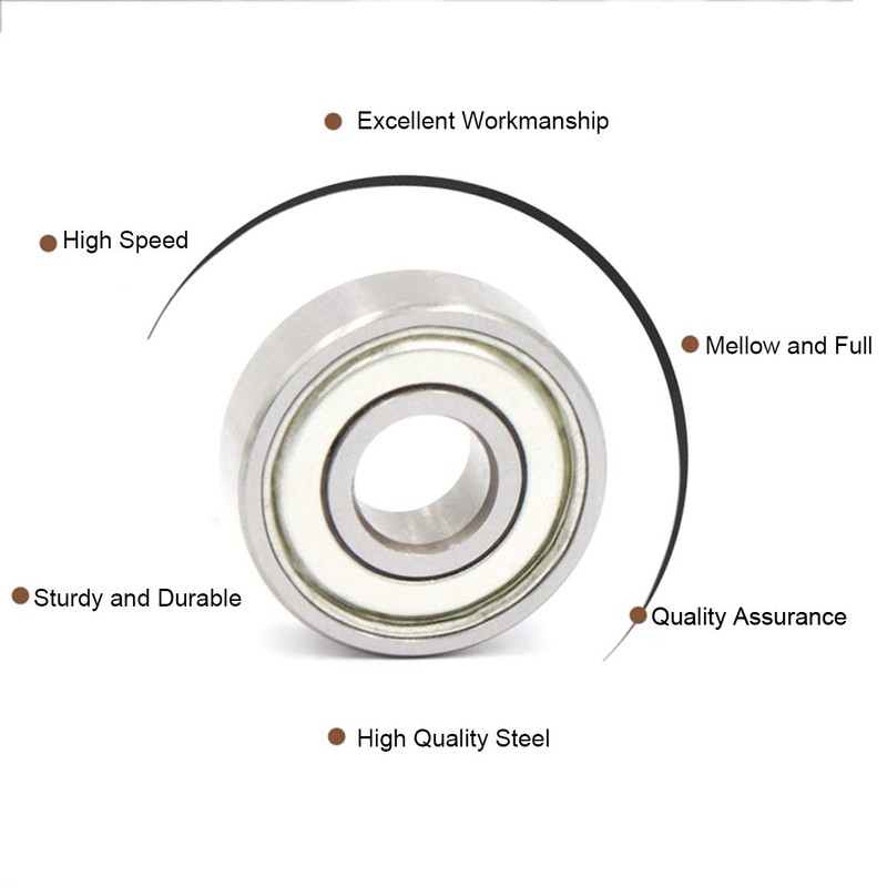 BOROLA 5-Piece Bearings, Mini Bearings, Ball Bearings, With Both Seals,