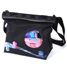 Tonna tonna Waterproof Bag Fully Waterproof Waterproof Pouch Available in 6 Colors Waterproof International Protection Grade IPX8 Underwater Depth 20 m Waterproof Adjustable Pvc Material Beach Fishing Pool Diving Outdoor Shoulder Bag [Large] , black