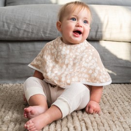 aden + anais Silky Soft Bamboo Viscose Burpy Bib – Multi-Use, Absorbent 4-Layer Burp Cloth and Full-Coverage Snap-Closure Baby Bib in One, 22.5” X 11”, 2-Pack, Natural Woodland