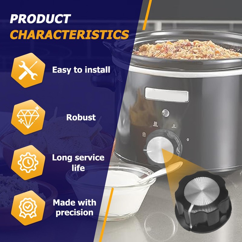 4-PACK Slow Cooker Knobs Replacement for Crockpot Slow Cooker -