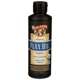 Barleans, Flax Oil High Lignan Organic, 12 Fl Oz