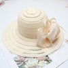 HilyBony Kentucky Wide Brim Hat for Women Organza Derby Hat