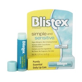 Blistex Simple & Sensitive Lip Moisturizer 0.15 oz (paquete de 10)
