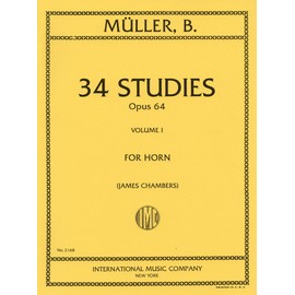 ミュラー: ホルンのための34 の練習曲集 Op.64 第1巻/インターナショナル・ミュージック社