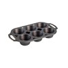 Lodge Seasoned Cast Iron Muffin Pan, 6 Impressions , 12.69"