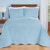 Collections Etc Luxe Textured Diamond Design Scalloped Edge Oversize Bedspread