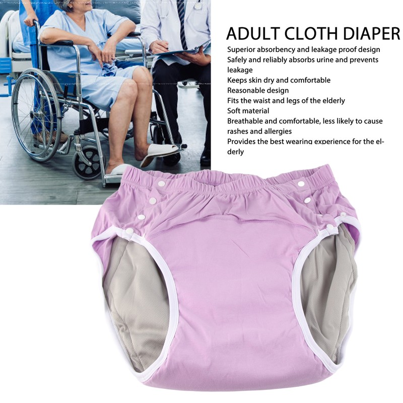 Washable Incontinence Underpants Pure Cotton Reusable Highly Absorbent Leakage Proof