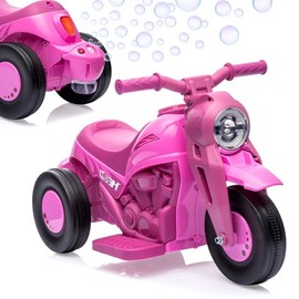 Hipicute Kids Ride-On Bubble Car | 6V Battery-Powered Electric Motorcycle with 1.9 Mph Speed, Led Headlights, Music, Pedal, Forward/Reverse, 3 Wheels | Motorbike Toy Gift for Toddlers 3 and Up