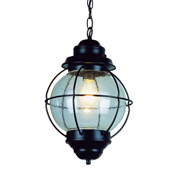 Trans Glob Lighting TG69903 BK Americana One Hanging Lantern Outdoor-Post-Lights,