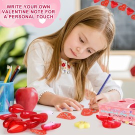 TOY Life Mochi Squishy Toys 28pcs Birthday Gifts for Kids Classroom with Filled Hearts & Birthday Cards Kawaii Squishies Fidget Toys for Party Favor Girls Boys