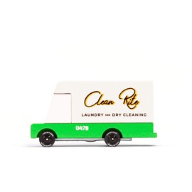 CANDYCAR® Wooden Diecast Collection - Laundry Van, Premium Handcrafted Beech Wood Toy Car