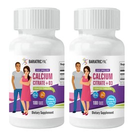 BariatricPal BariatricPal Easy Swallow Calcium Citrate (600mg) and D3 Coated Tablets (60-Day Supply)