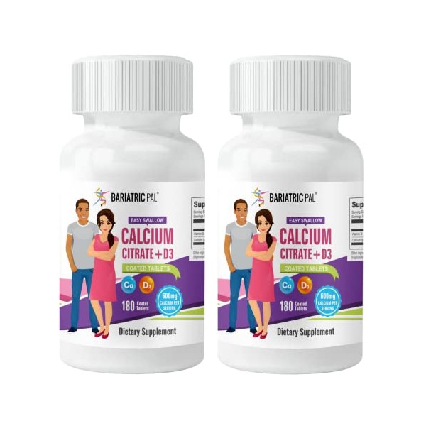 BariatricPal BariatricPal Easy Swallow Calcium Citrate (600mg) and D3 Coated