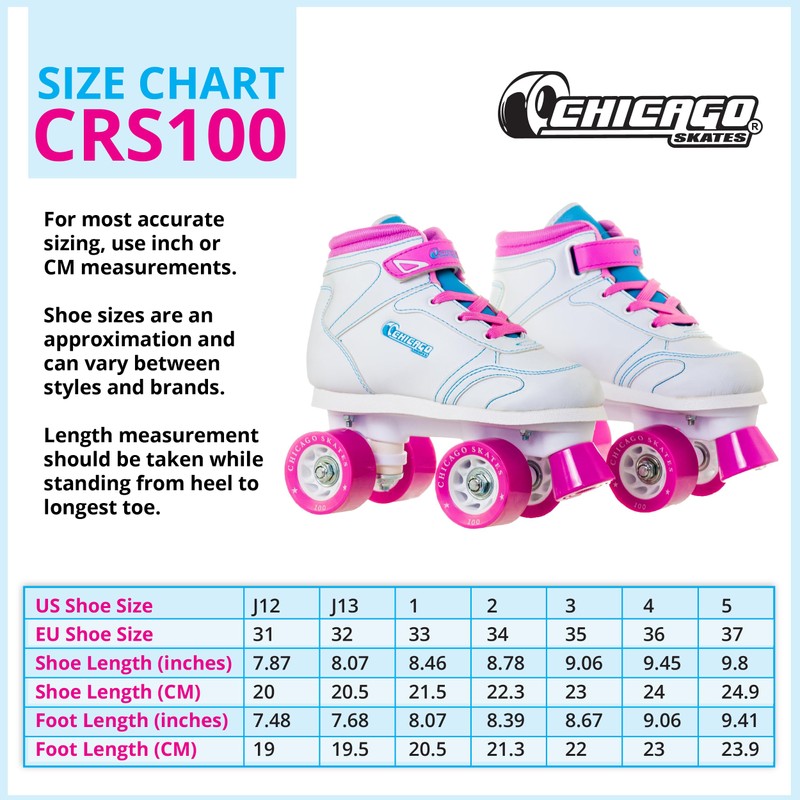 Chicago Skates Sidewalk Roller Skates – Durable, Top Performance Indoor/Outdoor