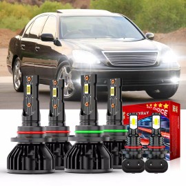 CHUSYYRAY For Lexus LS430 2001 2002 2003 2004-2006 LED Headlight High+Low+Fog Lights Bulbs