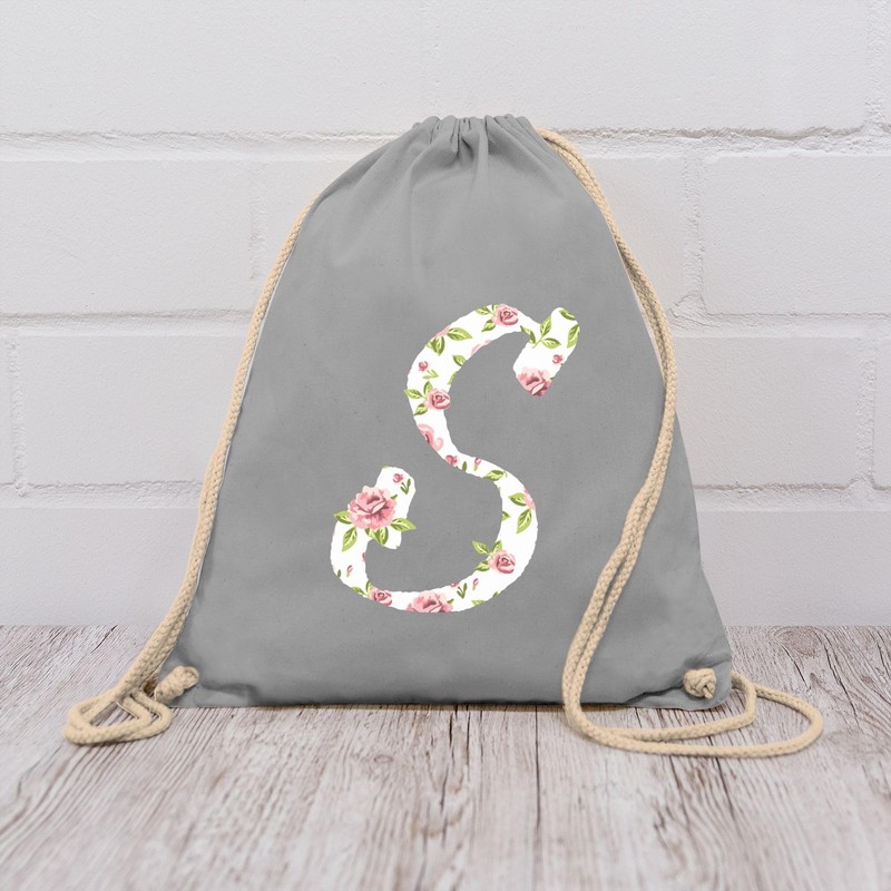 Shirtracer - Letter initials gift - S roses - gym