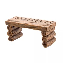 Darice Miniature Log Table, Fairy Garden Table, Outdoor Plant Stand
