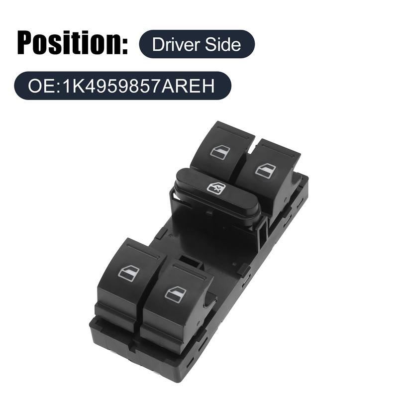 X AUTOHAUX Master Driver Side Power Window Switch 1K4959857AREH Replacement