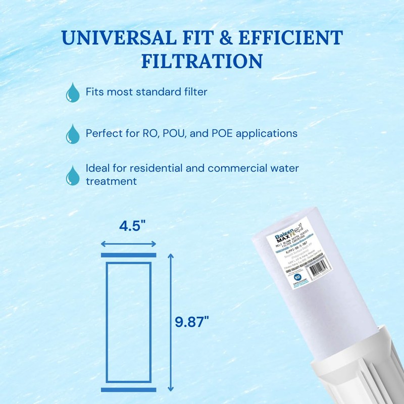 Baleen Filters 10" x 4.5" 5 Micron Depth Sediment Filter