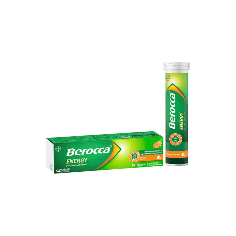 Berocca Energy Orange Effervescent Tablets 15 Pack
