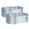 Aoodor 2PCS Galvanized Raised Garden Bed Kit, 3x2x1 ft, Oval