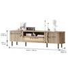 CENOVE Fluted TV Stand - Modern Wooden Freestanding Home Entertainment