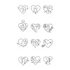 타투 스티커 스티커문신 하트 타입 타투스티커 12종 Tattoo Sticker Heart Type Tattoo Sticker 12 Types