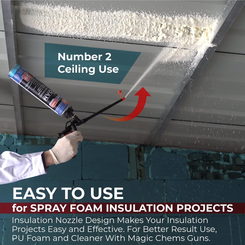 Spray Polyurethane Foam Gun Nozzles Precision for Vertical and Horizontal