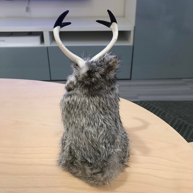 Basuo-9Q Realistic Jackalope Furry Wild Animal Replica Figurine Easter Bunny